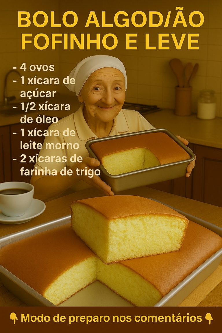 🍰 Bolo Algodão Fofinho e Leve