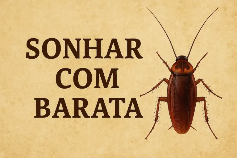 Ilustração de barata com destaque para o significado de sonhar com barata nos sonhos
