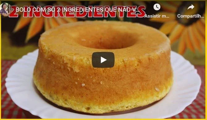 BOLO COM SÓ 2 INGREDIENTES